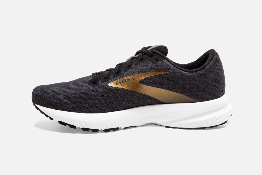 Brooks Launch 7 Road Running Shoes - Mens - Black/Gold - FC9085342